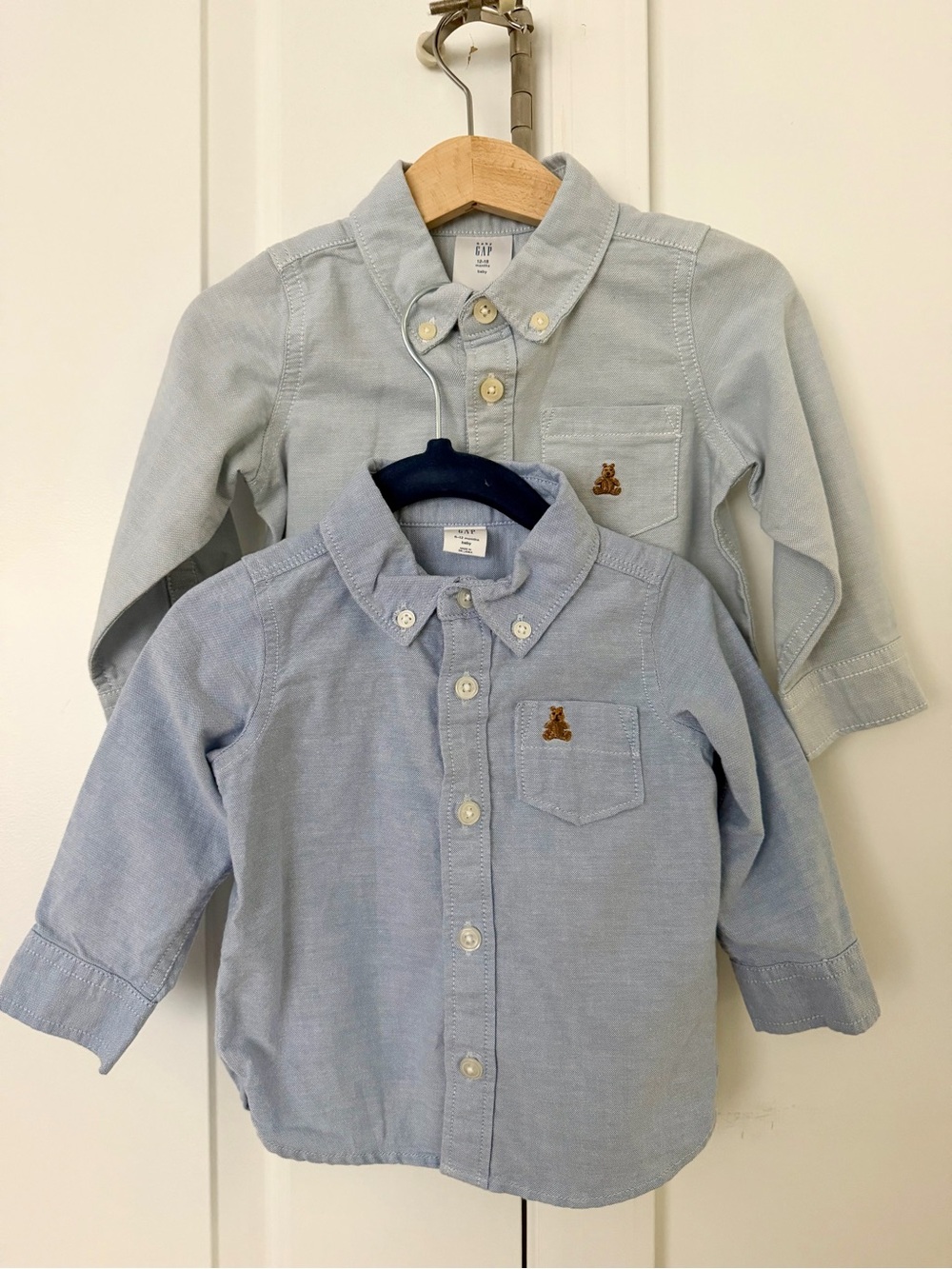 Baby Gap Classic Oxford Shirt Bundle | Light Blue shades| 6–12M & 12–18M